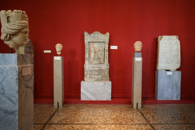 Sparta Archaeological Museum - Display of ancient stele's 